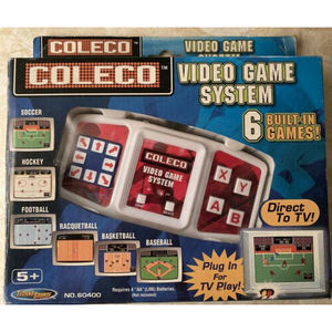 Coleco Video TV Game System Plug & Play 6 Games 2005 Sports Basketball Football